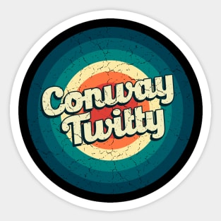Graphic Conway Name Retro Vintage Circle Sticker